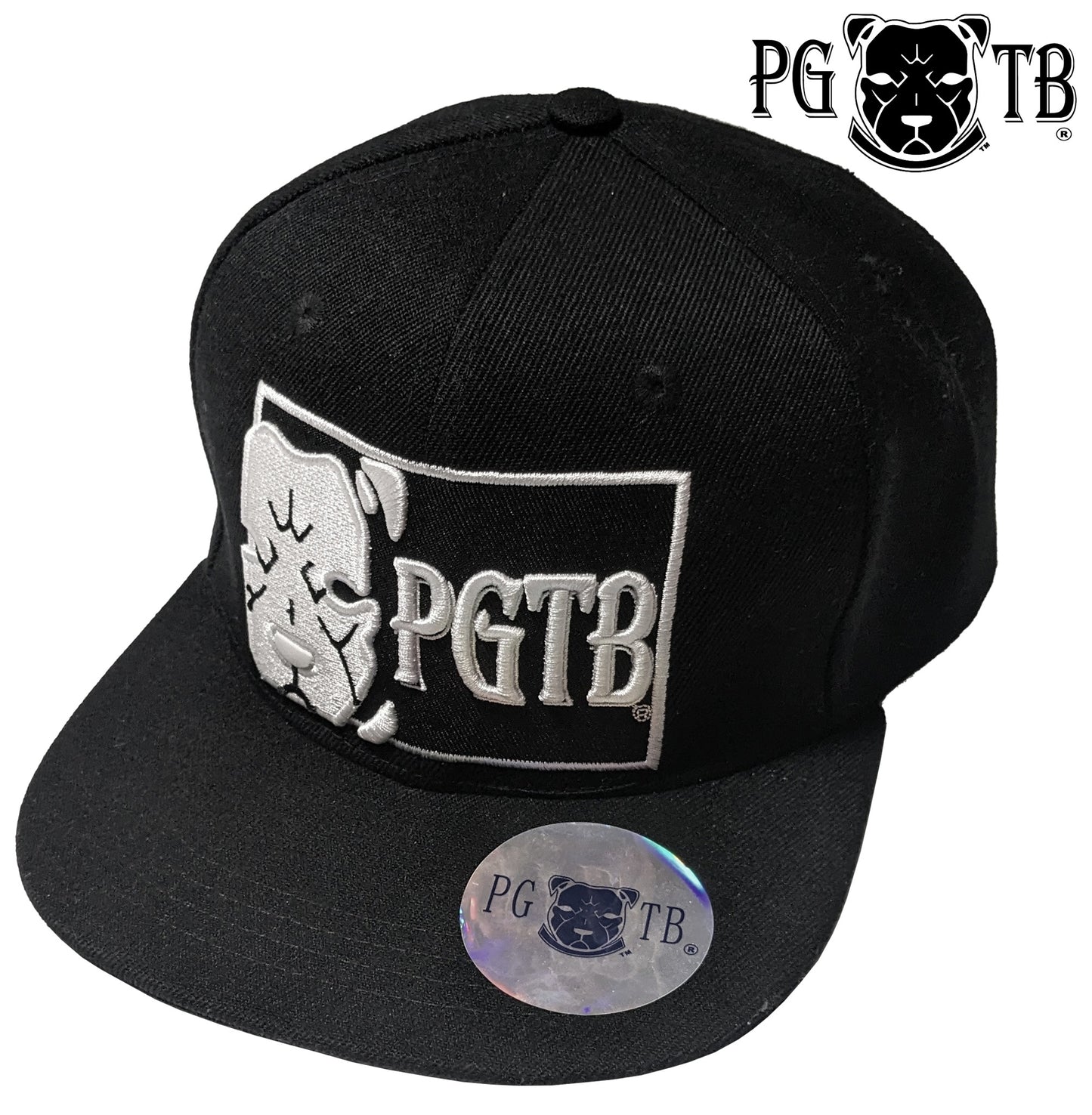 PGTB Black Flat Bill Baseball Cap